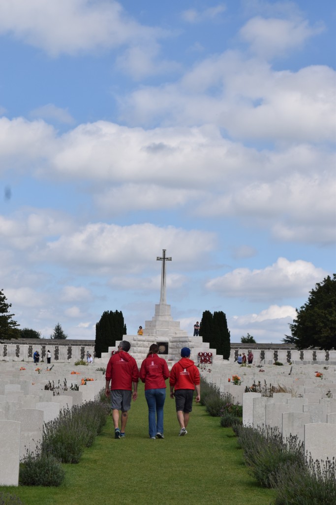 Vimy Foundation students at the Tyne Cot Commonwealth Cemetery. Photo: Andrew Yin