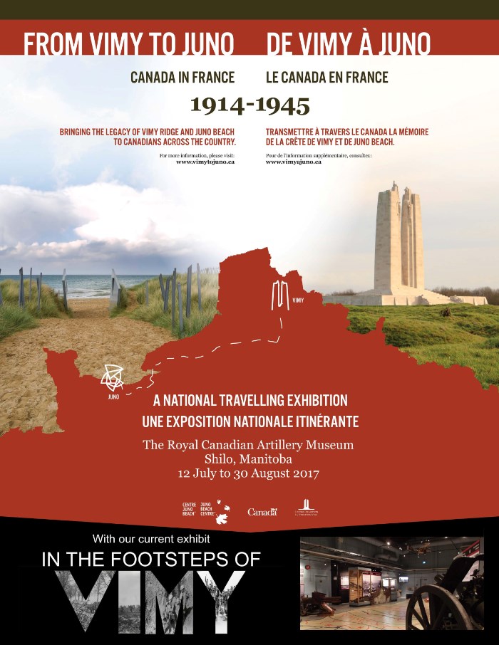 20 juillet - 25 août 2017 - Shilo, Manitoba, Le Musée de l’Artillerie royale canadienne - Vimy et Juno